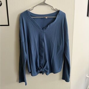 Como Vintage Deep Blue Button-Down Shirt